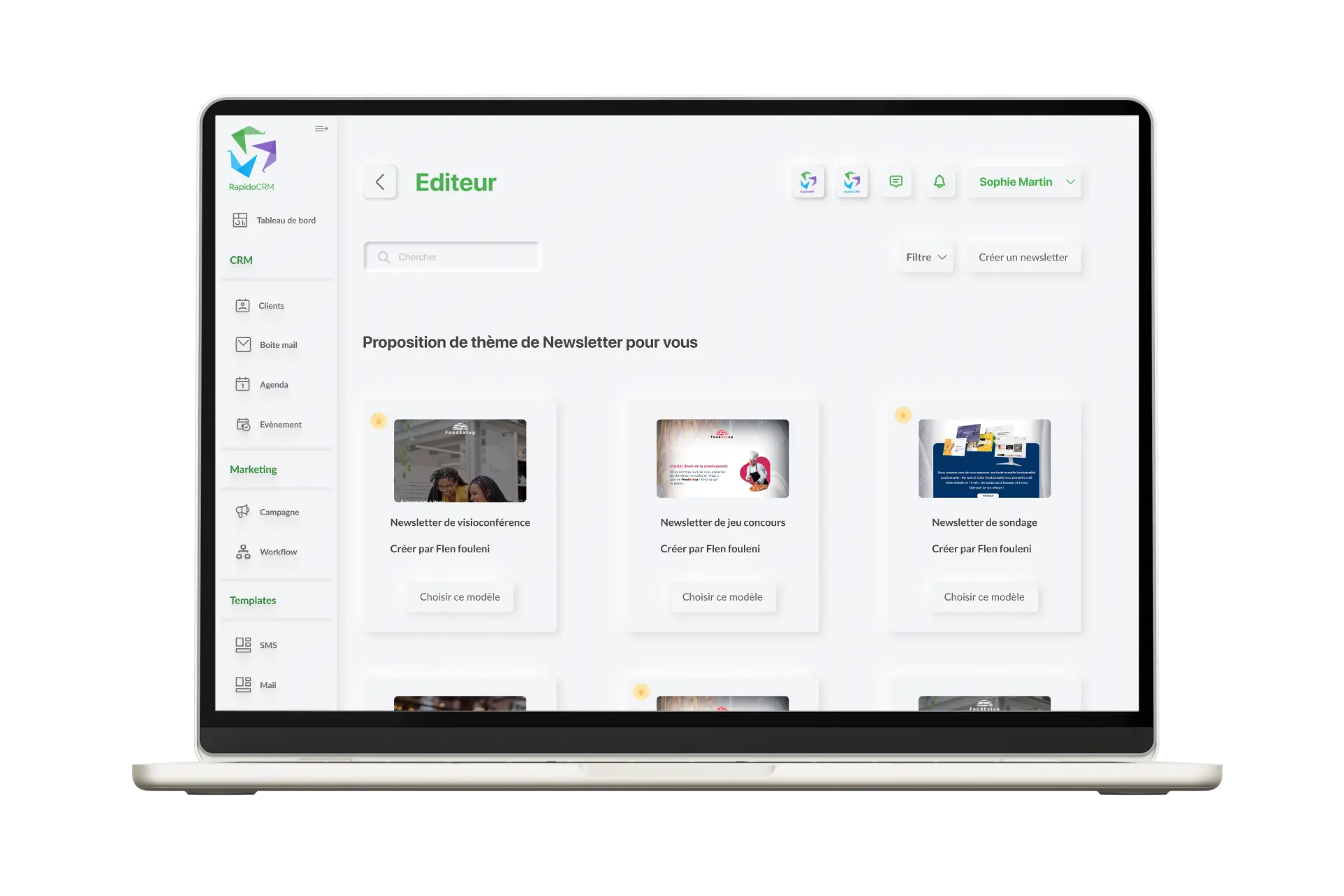Newsletters et modèles
